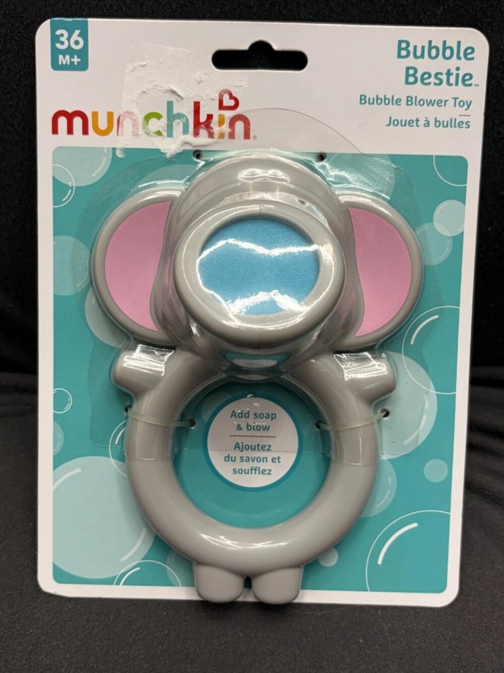 Munchkin Bubble Bestie Elephant Bubbler Bath Toy Rattle 2020 Grey